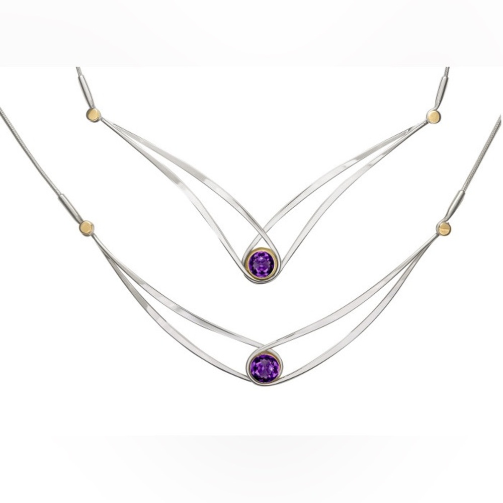 Ed Levin Amethyst Swing Necklace